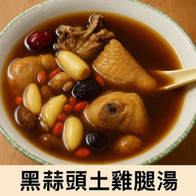 黑蒜香菇土雞腿湯